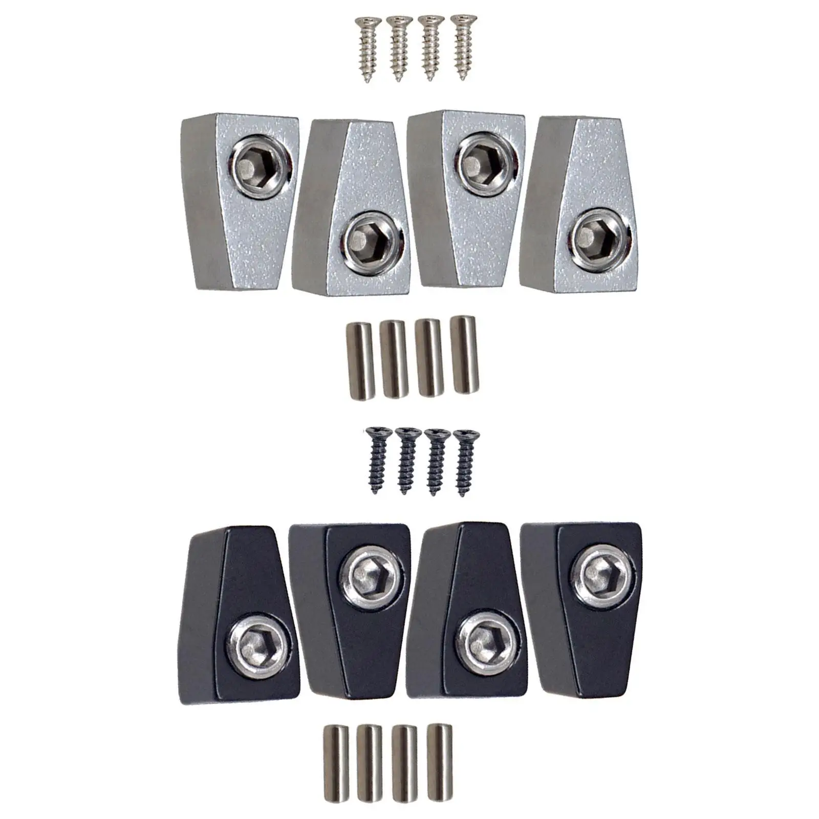 

4 штуки прочных стопорных гаек для гитары с крепежными винтами, профессиональные детали для самостоятельной сборки электрогитары, аксессуары для музыкальных инструментов