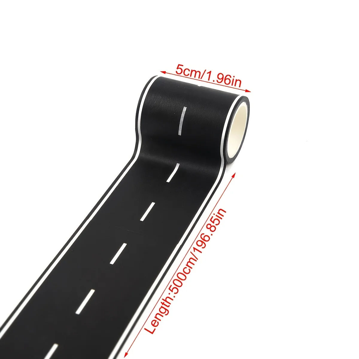 1 rol gemakkelijk te scheuren tracktape, zwart-wit design, perfect voor project- en feestdecoratie.