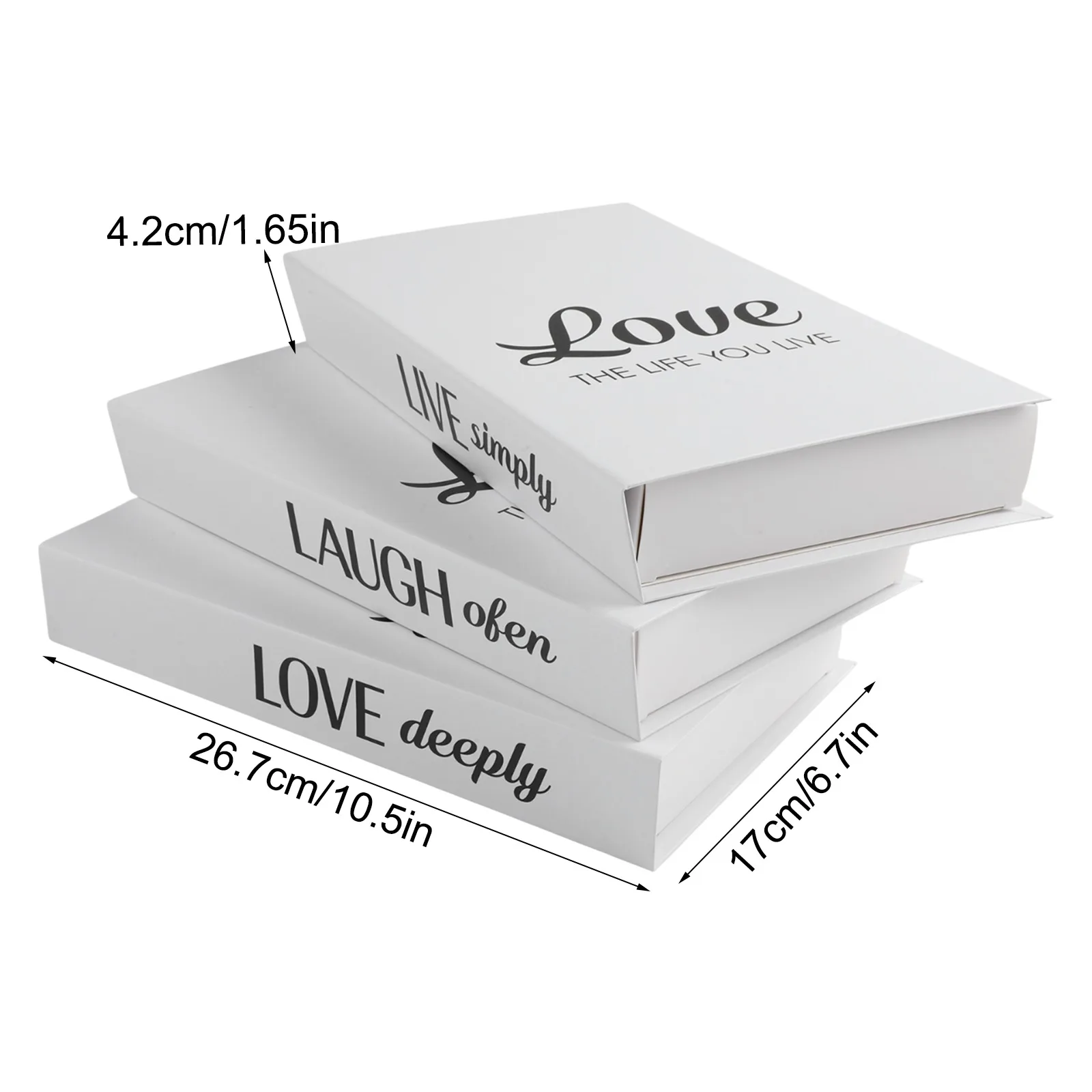10.5*6.7*1.65in 26.7*17*4.2cm Folding Simulation Books Versatile Home Styling Simulated Book Display Artistic Home Atmosphere