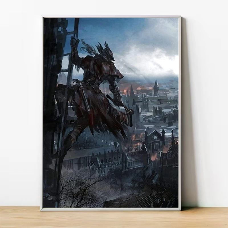 Bloodborne Game Poster Decoration Pictures Room Wall Decor Painting on Canvas Print Decorative Paintings Home Art Posters Decor