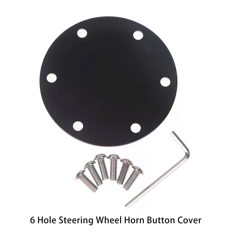 Aluminum 6 Hole Steering Wheel Horn Button Delete Plate Cover 3.35