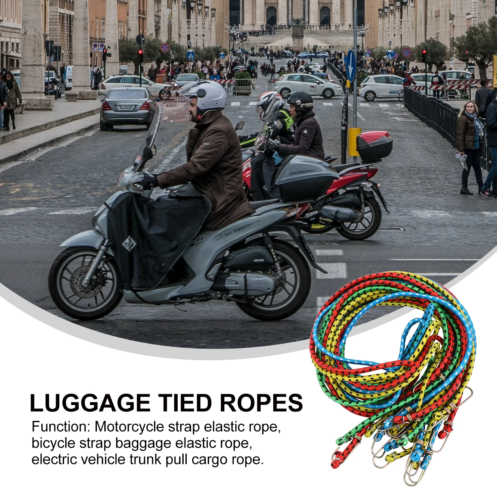 

Strap Elastic Cord Banding Rope Cargo Tie-down Bike Straps Luggage for Suitcases
