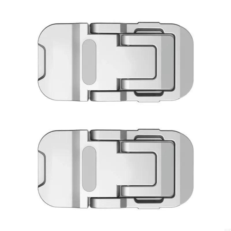462E 2Pcs Portable Laptop Risers Aluminum Alloy Foldable Laptop Stand Laptop Elevator for Desk with Adhesive Feet