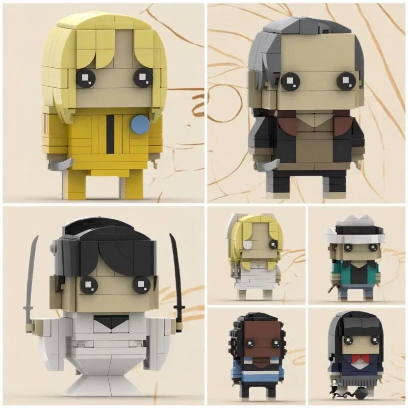 Hot Action Movie Protagonist Beatrix Quito Building Blocks MOC Hurt Bill Mini Doll Model Kids Puzzle Toys Adult Collection Gift