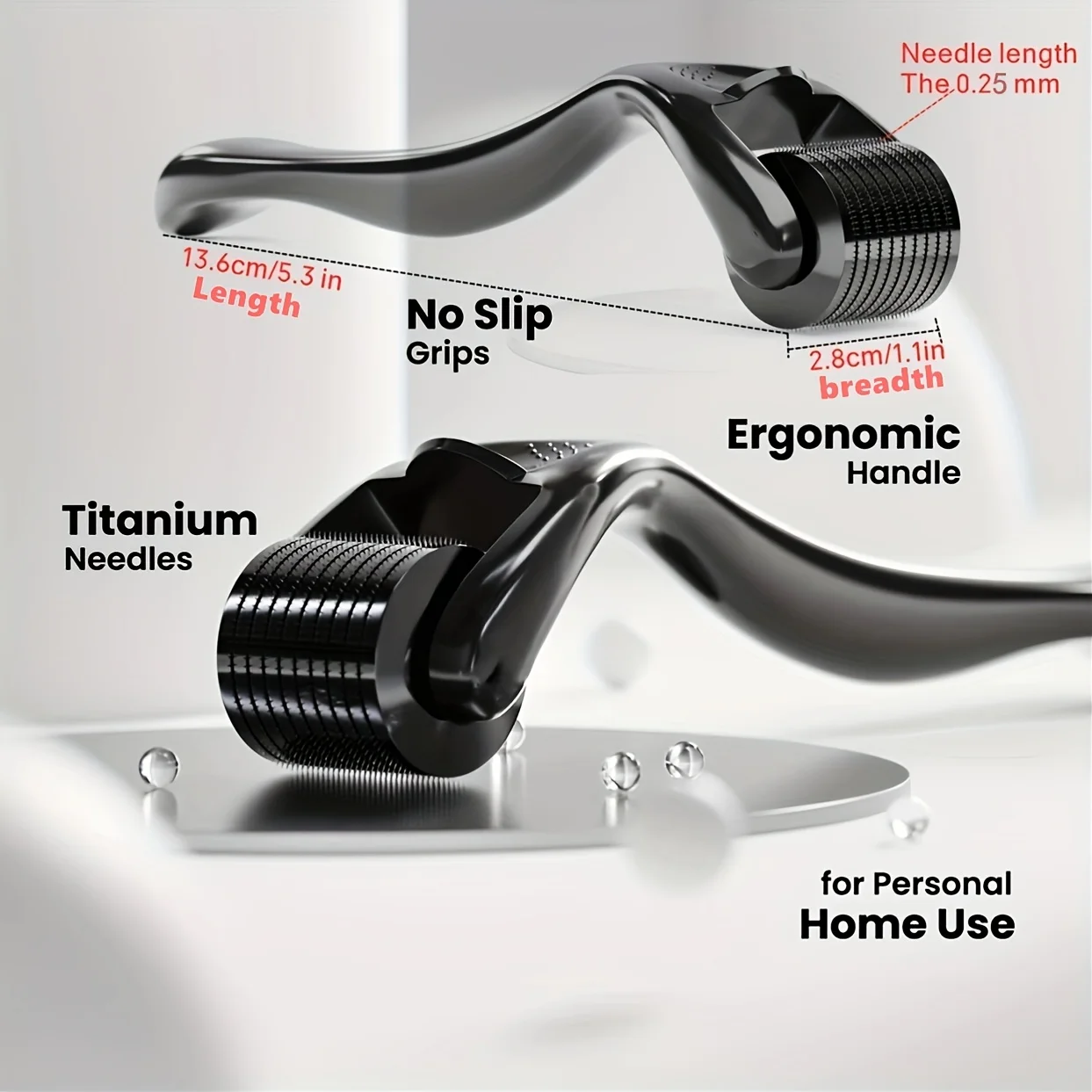 

1 шт. черный валик для лица из нержавеющей стали, прецизионный массажер 0,25 мм, нежный отшелушивающий инструмент, идеальный подарок для ежедневного использования по уходу за кожей