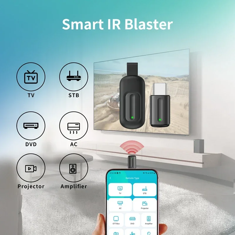 Lenovo 5 Generation 3-in-1 Smart IR Blaster  Smart Universal Remote Control Mobile Phone Infrared Transmitter For Android IOS
