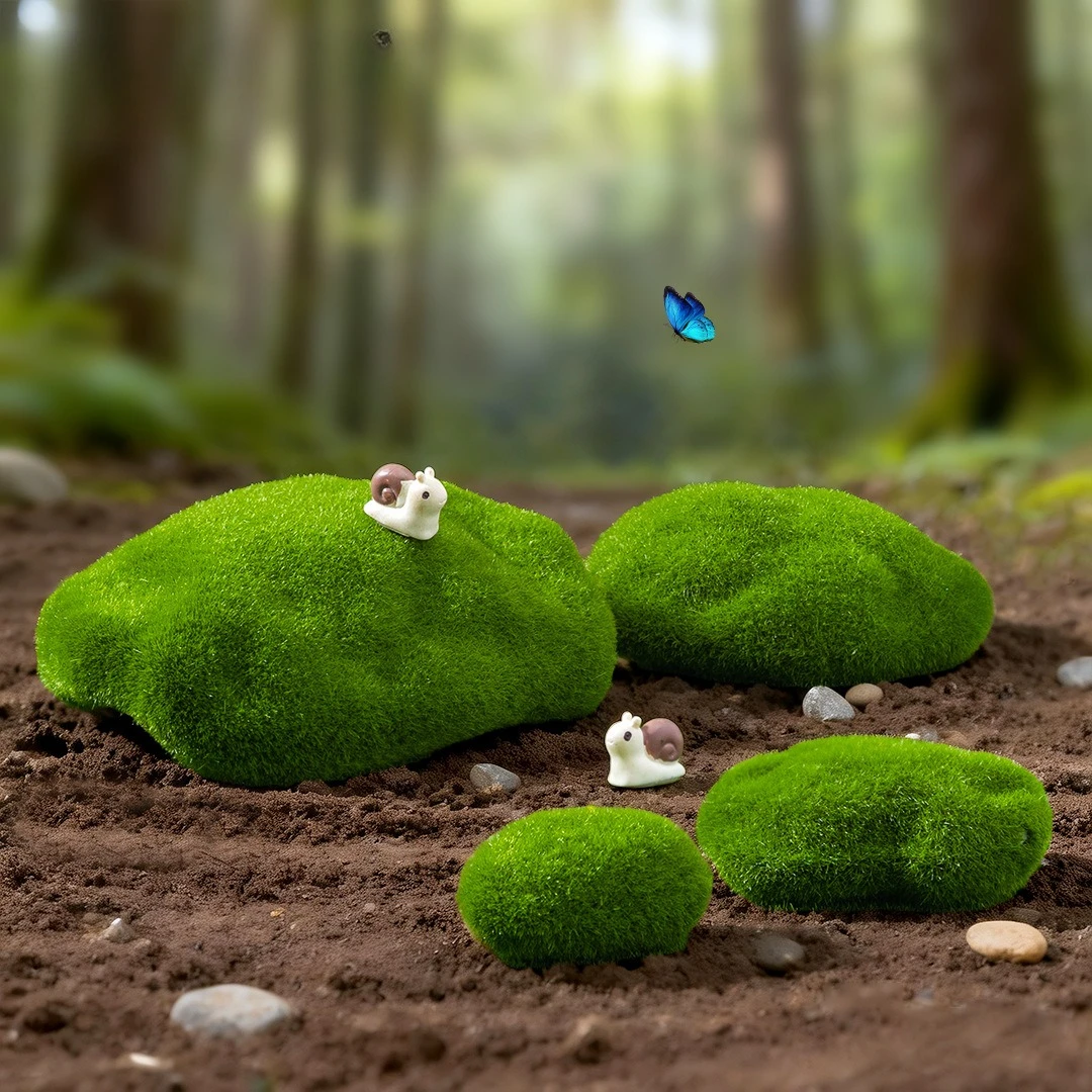 Green Artificial Grass Foam Moss Plants Micro Landscape Figurine DIY Home Decor Miniature Fairy Garden Decoration Accessories