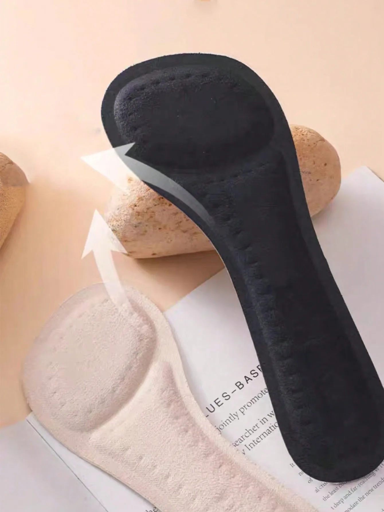 1 Paar rutschfeste, stoßdämpfende Einlegesohlen für Damen | Weiche, selbstklebende Schuhkissen mit Geruchskontrolle für High Heels und Pumps – Detail 3