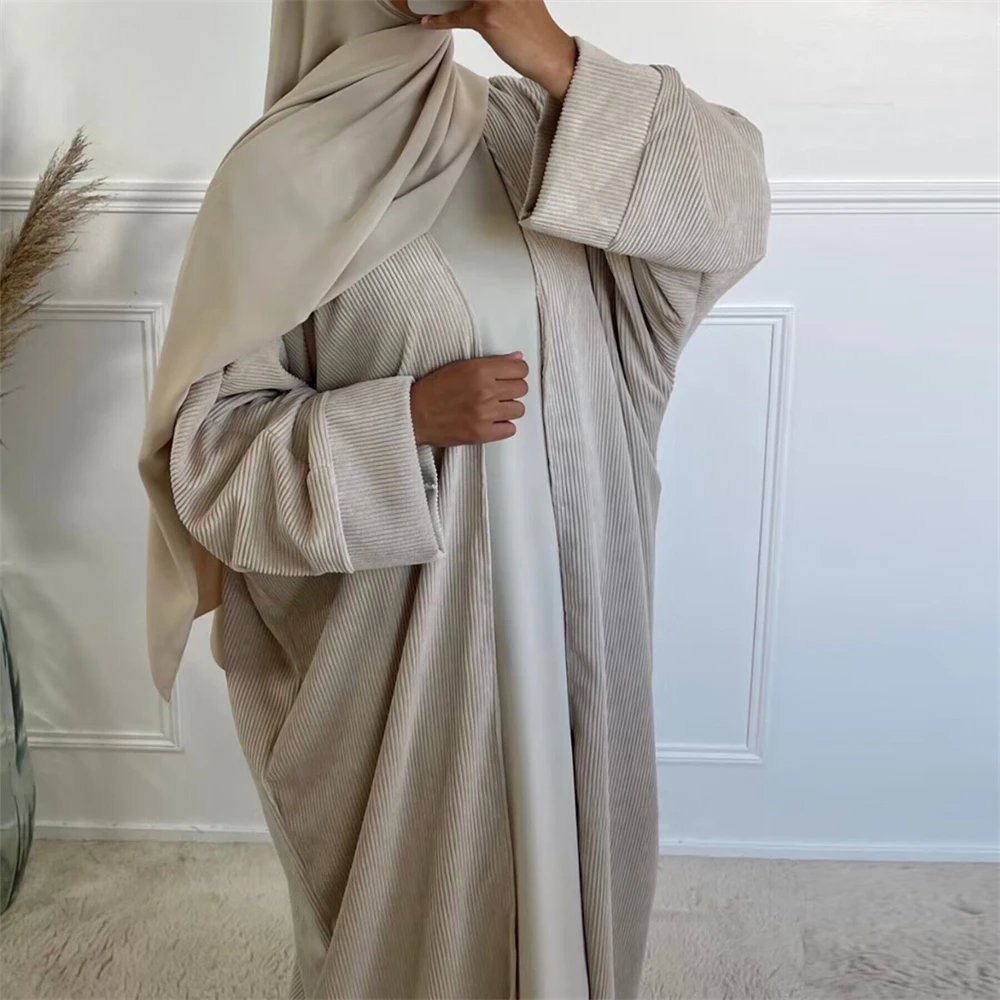 Robe Maxi Cardigan Ouverte Femme Musulmane, Dubaï, Arabie Saoudite, Turquie, Kaftan Arabe, Kimono Ramadan Modeste, Vêtements d'Extérieur Décontractés, Robe Islamique