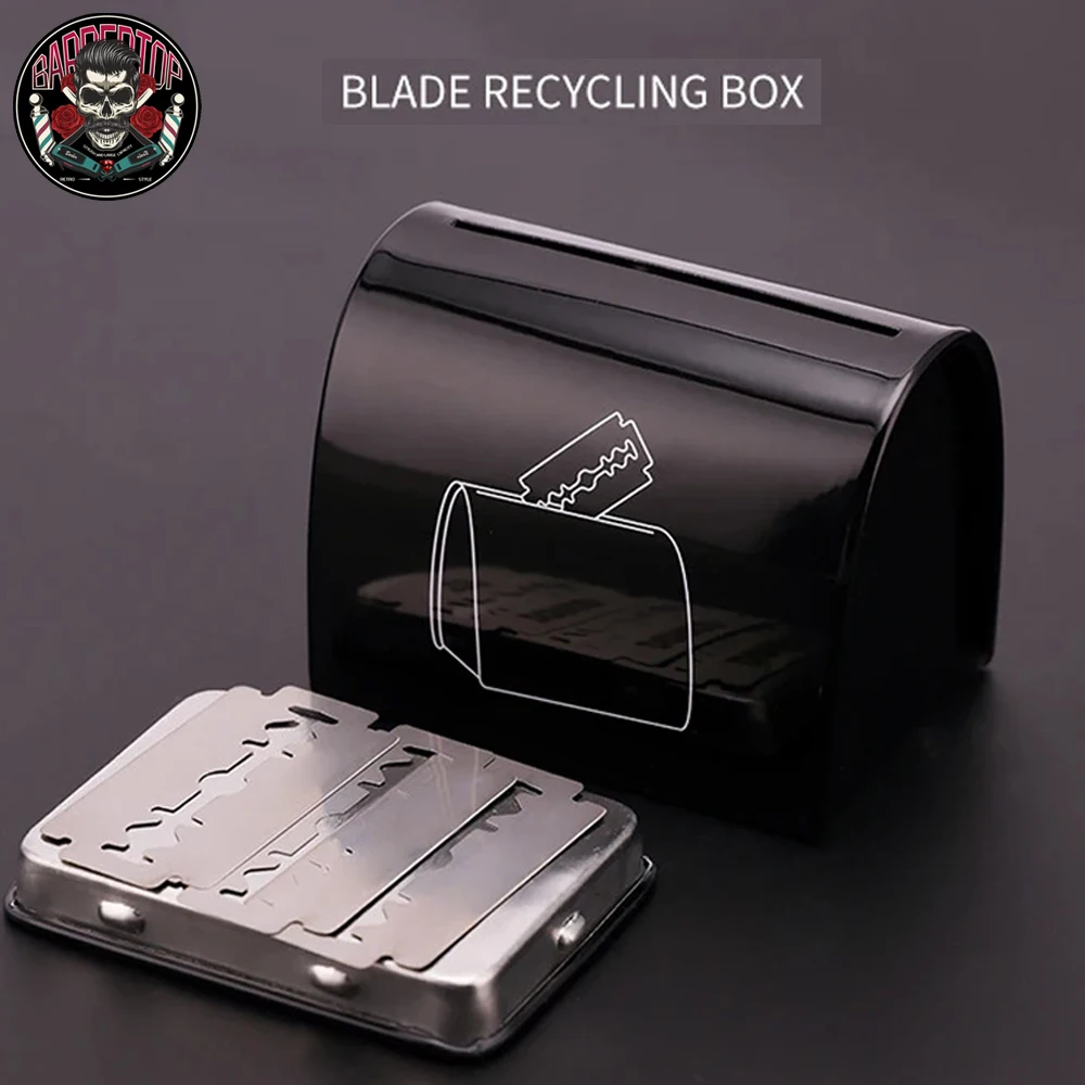 Barber Blade Recycling Bin Shaving Blade Disposal Collect Case Disposable Blade Recycling Storage Box Salon Storage Accessories