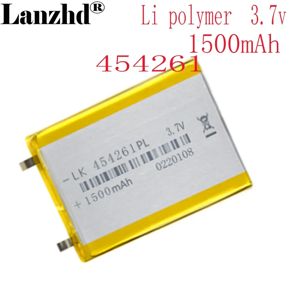 1-12pcs li-po 3.7volt polymer battery 454261 used in tablet PCS mobile power digital products Rechargeable Li-ion Cell GPS