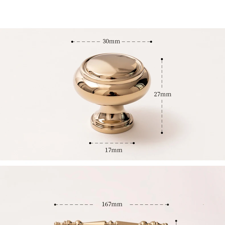 Bright gold PVD brass cabinet handle product image 19