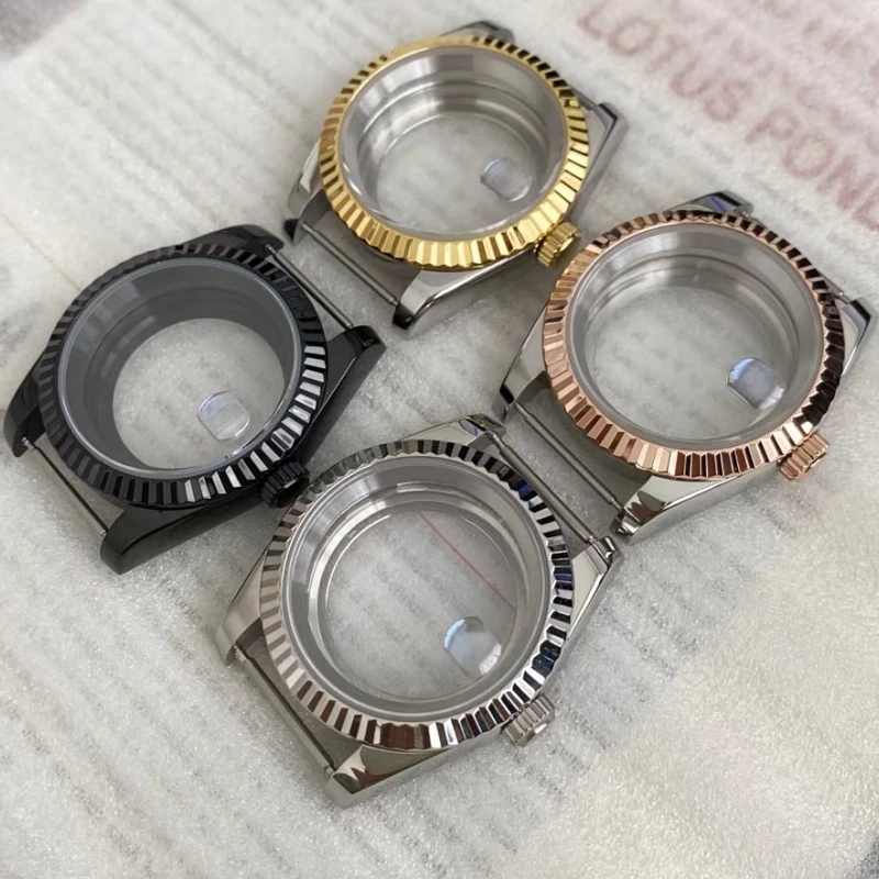 

36mm 39mm Sapphire Case Strap Rounded Edge fits Seiko Rome Oyster DateJust Case NH35/36/70 Movement for 28.5-29mm Watch Dial