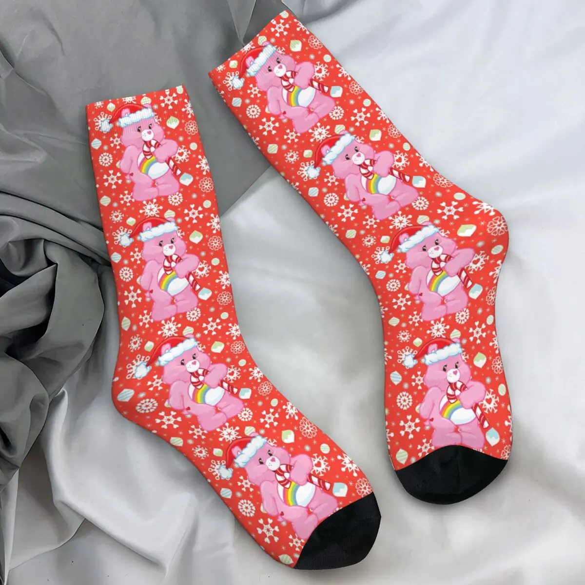 

Cute Care Bears Christmas Cheer Socks Winter Stockings Gothic Women Men Quality Socks Pattern Running Anti Bacterial Socks
