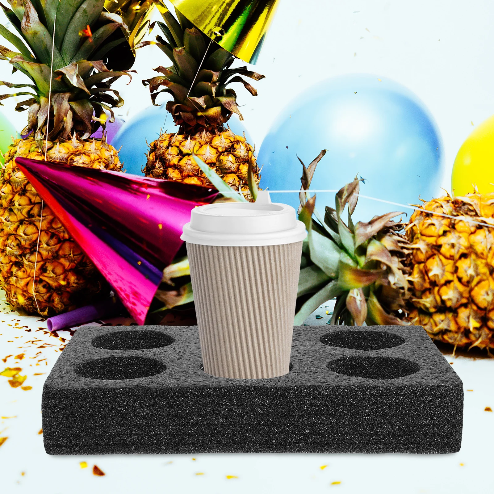 2 pezzi portabicchieri per tè al latte in schiuma ammortizzante vassoio portabevande portatile da asporto per caffetterie