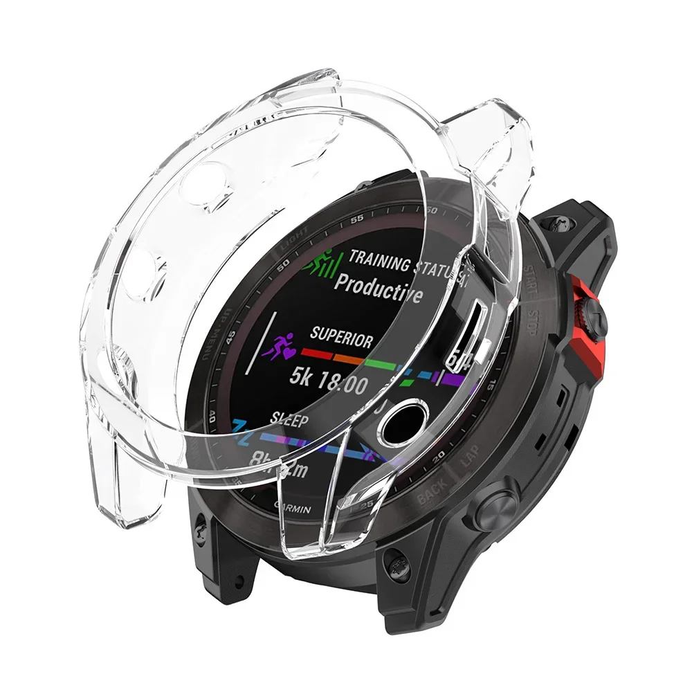 Soft TPU Protector Case For Garmin Fenix 7 7S 7X Pro Clear Protective Frame Cover For Garmin Epix Pro