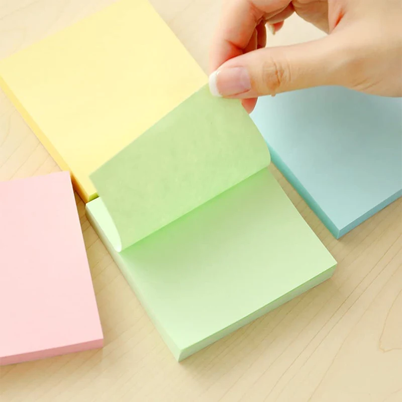 100 sheet Sticky Note Pad 76x76mm Colorful Memo Pad Notebooks Scrapbooking Sticky Office Planner Sticker Paper School Supplies