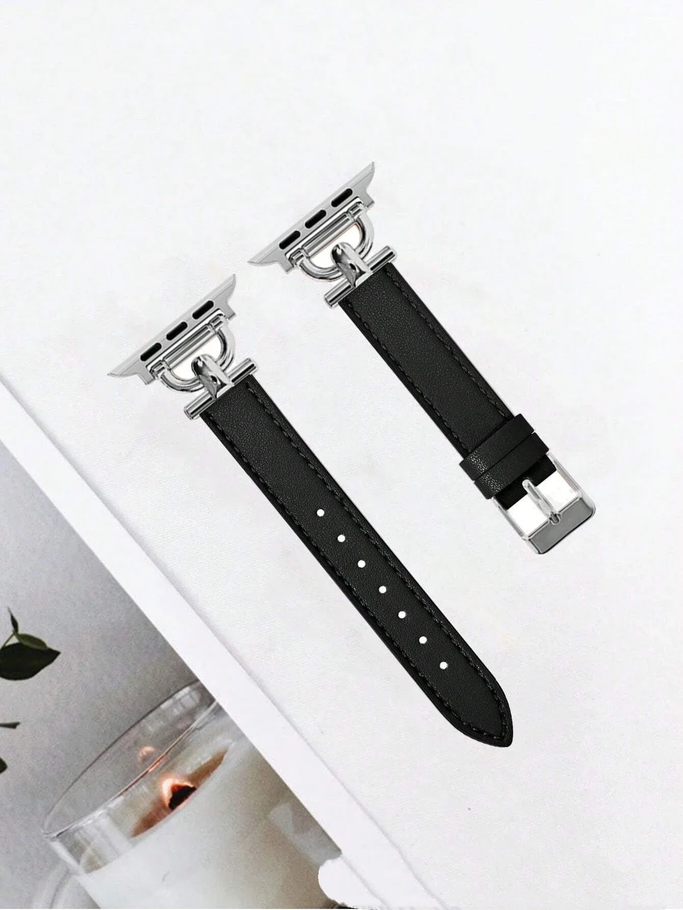 Eccellente popolare passante in pelle metallica per cinturino Apple Watch da donna 10/9/8/7/6/5/4/3 38mm 40mm 41mm 42mm 44mm 45mm 46mm 49mm cinturino