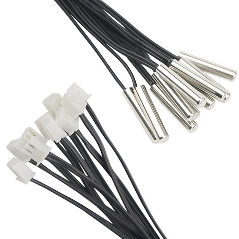 2-100Pcs Thermistor Temperature Sensor Probe 4*20MM Accuracy 1% Wire Length 0.5M 1M Waterproof 3435 NTC 10K