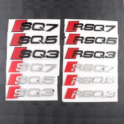 3D ABS Auto Body Rear Trunk Decoration Sticker Car Styling Emblem Decal Refit Accessories For Audi RS SQ3 SQ5 SQ7 RSQ3 RSQ5 RSQ7