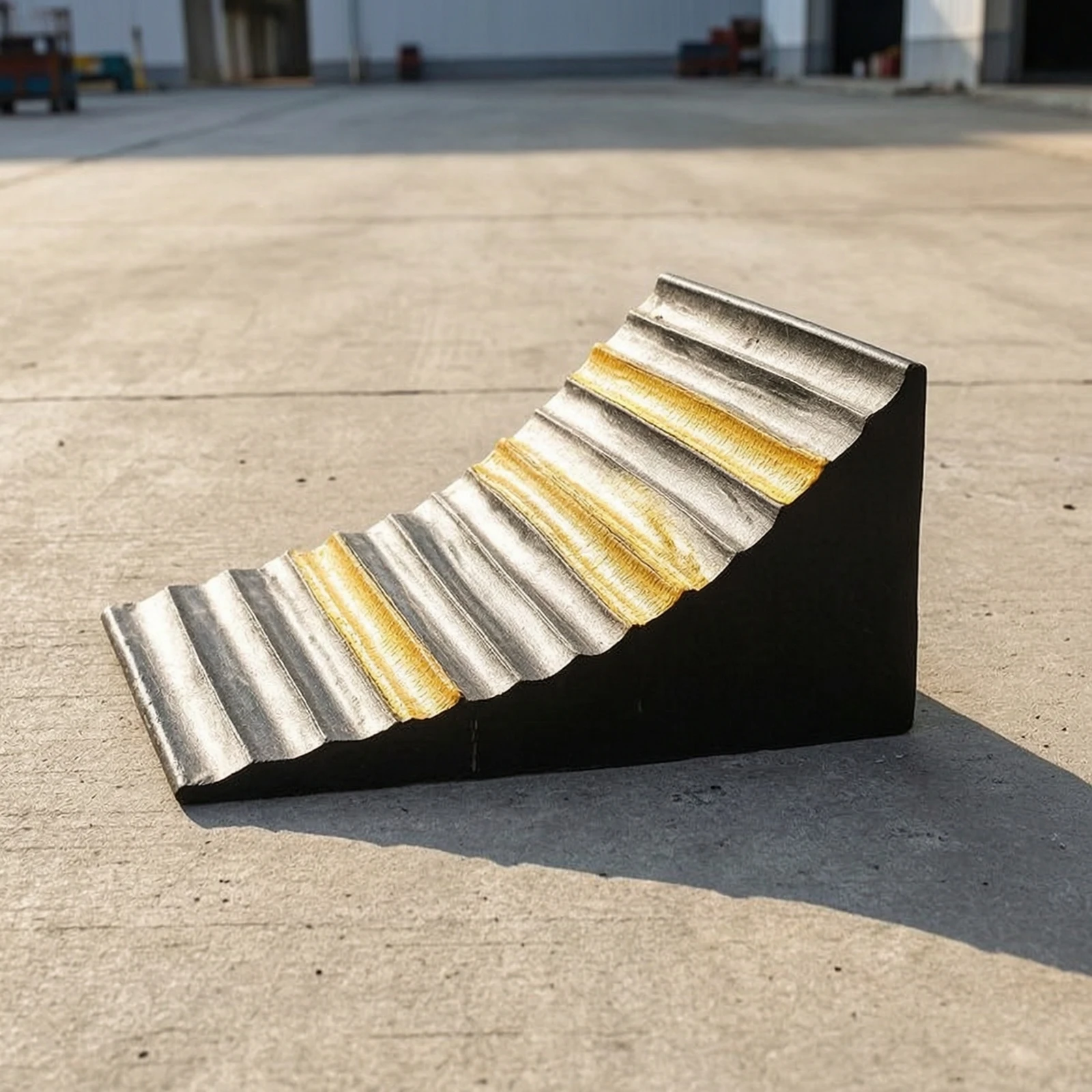 Vehicle Wheel Chock Triangular Rubber Wheel Chock Tire Stopper Weather-Resistant High-Friction for Truck Drivers, Loading Docks