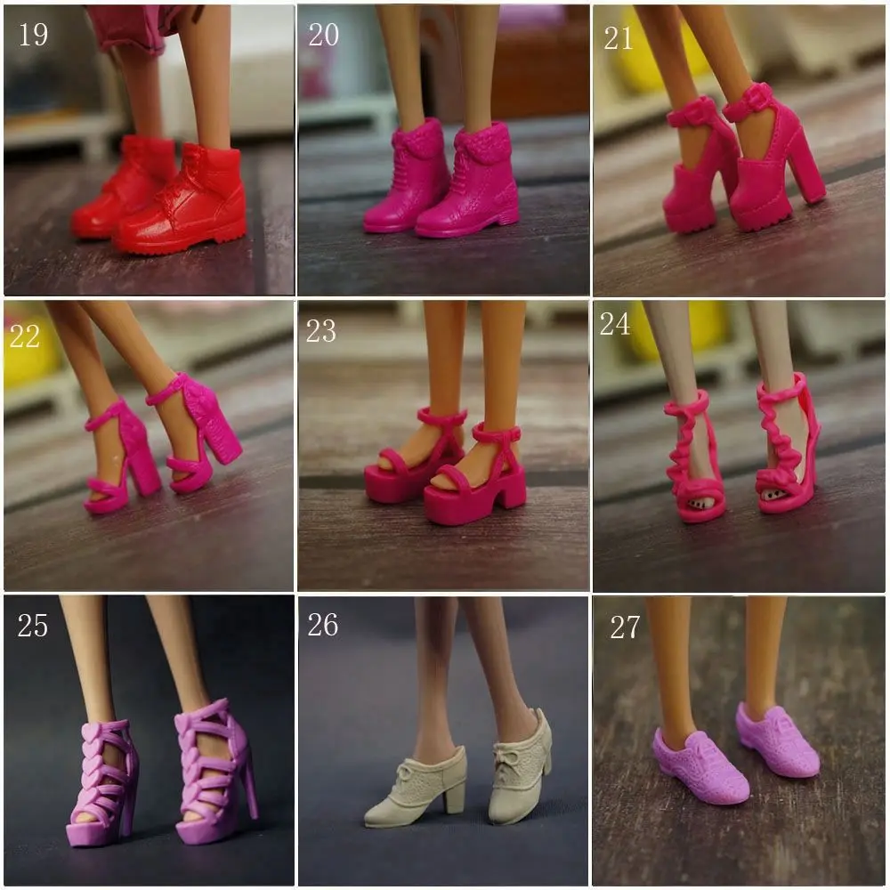 39 Styles Foot Length 2.2cm Female Fashion Hero Dolls Boot Long Knees Boots Doll Shoes Socks Accessories