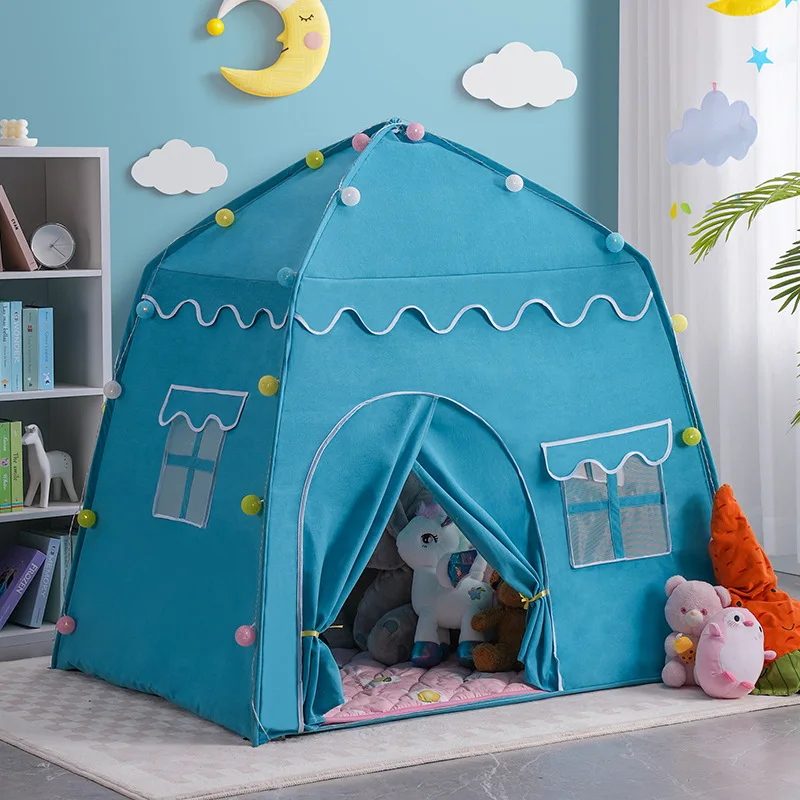 Kids Princess Big Size Indoor Outdoor Castle Tent Bed Little Castle Princess Oversized House Folding Game Birthday Baby Gift