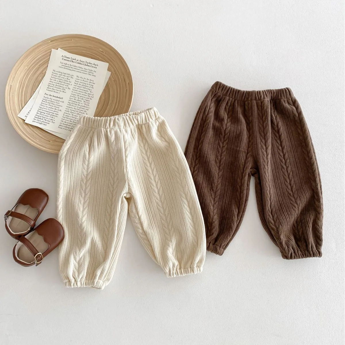 2024 New Baby Boys Bloomer Pants Spring Autumn Outwear Mosquito Proof Toddler Boys Pants Cotton Solid Infant Boy Lantern Pants