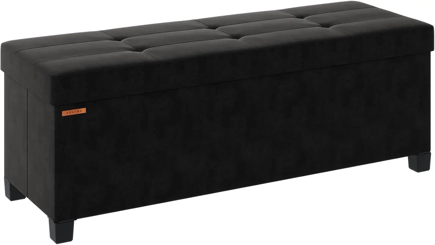 

Foldable Storage Ottoman Bench, Velvet Footrest And Seat Cube With Feet, Storage Chest, For Living Room, Bedroom And Office, 15