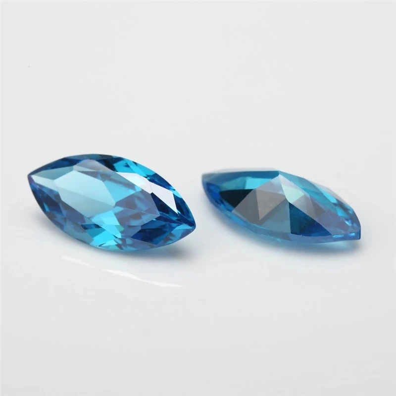 Size 2x4mm~8x16mm Marquise Shape Loose Cubic Zirconia 5A CZ Stones Green Sea Blue Coffee Tanzanite Color Rhodolite Zircon