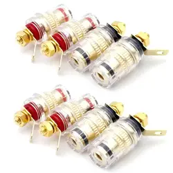 Lot de 8 bornes de connexion pour haut-parleurs, connecteur d'amplificateur basse fréquence, fiche banane de 4mm