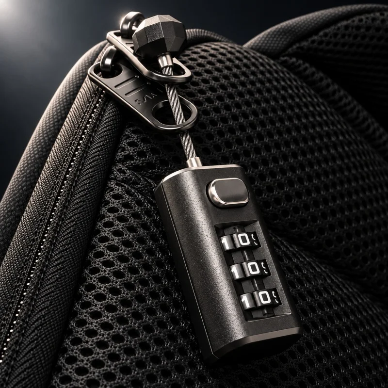 1Mini 3 Digits Resettable Password Lock, Small Combination Padlock for Travel Luggage, Backpack Zipper, Dormitory Cabinet