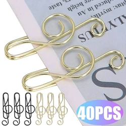 Musical Metal Paper Clips Stainless Steel Cute Paperclips Cartoon Bookmark Music Clamp Office School Stationery Supplies