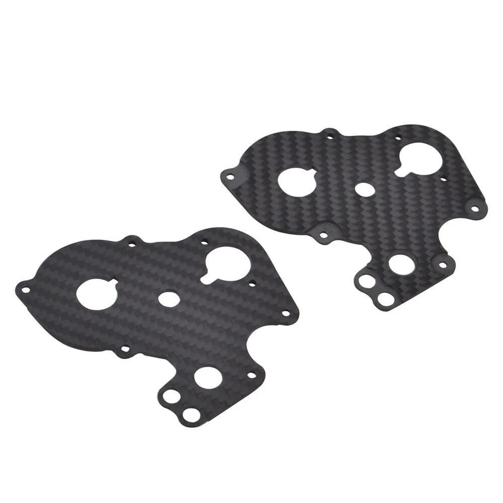 Carbon Fibre Gearbox Side Plates for Tamiya Blackfoot Monster Beetle Frog Brat Chassis Upgrade Parts view 2