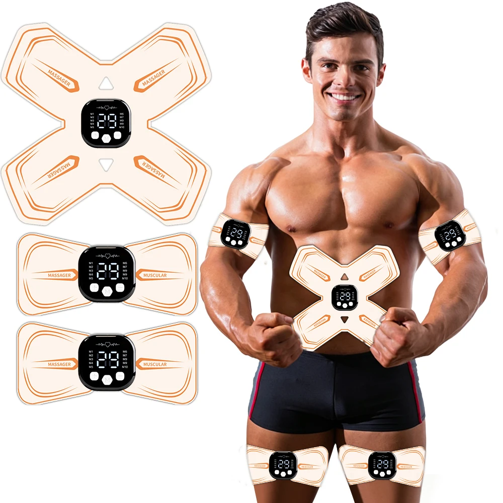 EMS Muscle Stimulator Smart Abs Trainer Wireless Body Sculpting Fitness Workout Gear Home Gym Equipment For Abdomen Arm Leg
