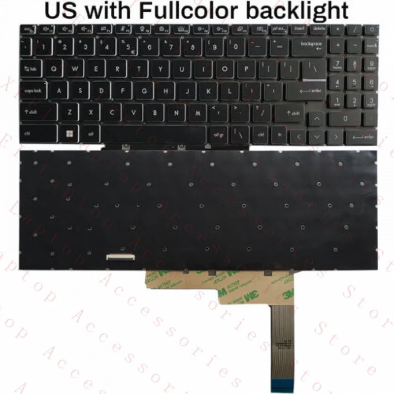 F  FOR MSI CreatorPro M16 Z16P MS-15G1 Z17 Z17HX MS-17N1 17N2 Keyboard US Backlit view 2