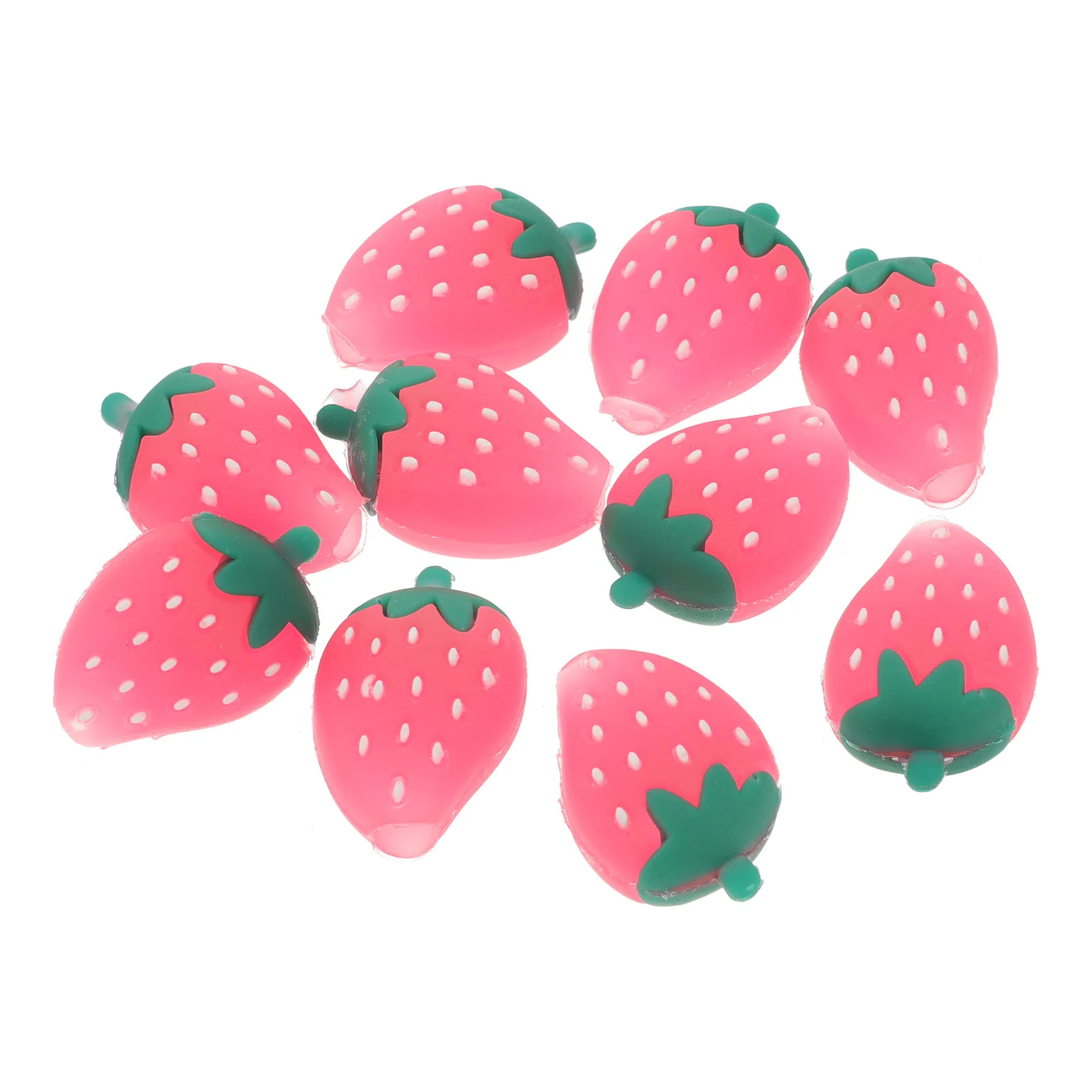 

10pcs Strawberry Pencil Caps Cute Cartoon Silicone Extenders Protective Covers For School Pencil Tips Decor Accessories