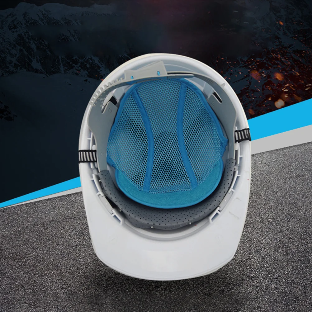 2 Pcs Air Mesh Hardhat Liner Helmets Cooling Pad Blue Lining Men Hats Safety Insert Caps