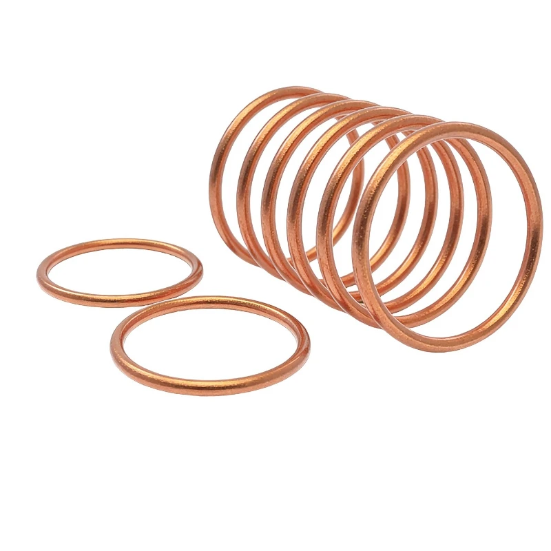 M8~M28 Copper-Clad Cotton Sealing Gaskets Crushed Gaskets Oil Pan Round Screw Seals Extruded Gaskets