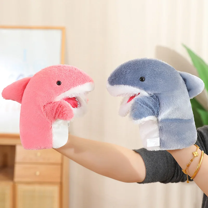 Peluche douce Toy Story, poupée de dessin animé, jouets en peluche, requin gris rose, décoration de fête pour enfants, marionnette à doigt mignonne, cadeau