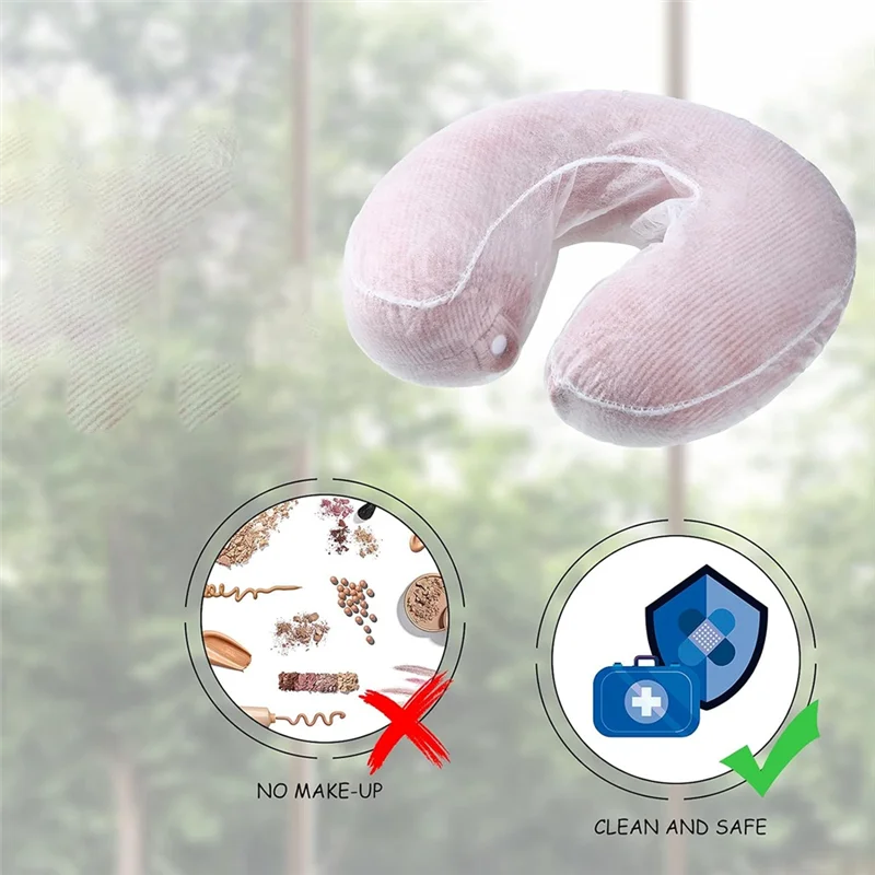 -A25M 100 قطعة أغطية مسند الرأس القابل للتصرف أغطية التدليك القابل للتصرف أغطية مسند الرأس للتدليك على شكل حرف U غطاء مهد للتدليك