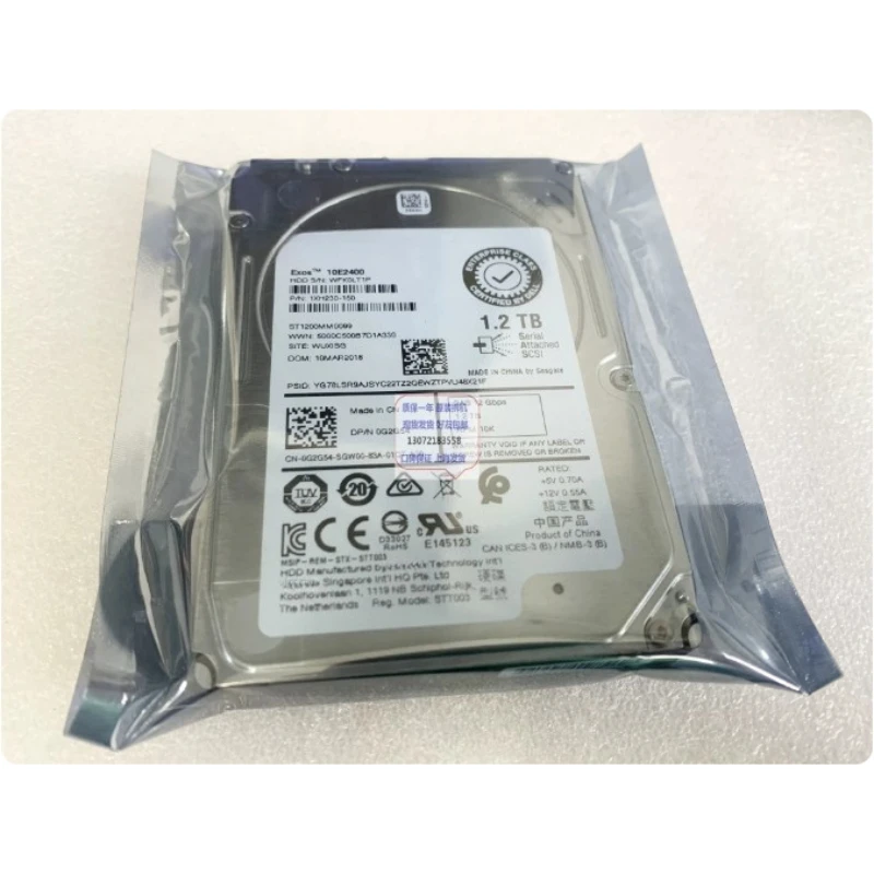Used For DELL 0G2G54 ST1200MM0099 1.2TB 10K SAS 2.5 Inch Server Hard Drive For R730 R740 Storage Replacement Parts