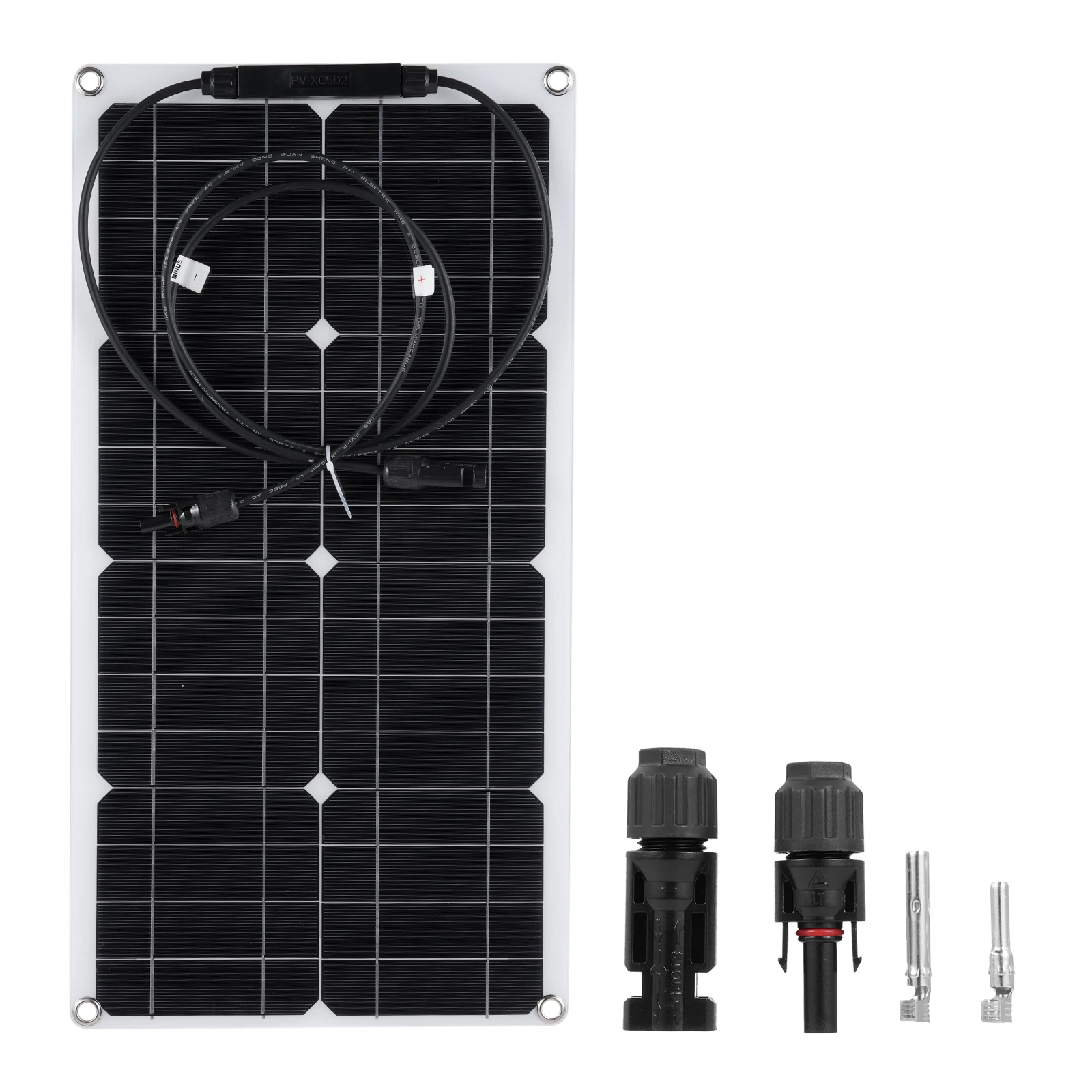 

25W 16V Portable Solar Panel Kit Outdoor Waterproof Flexible Solar Panel w/ MC4 Output Connect Charge 12V Car Battery RV Yacht