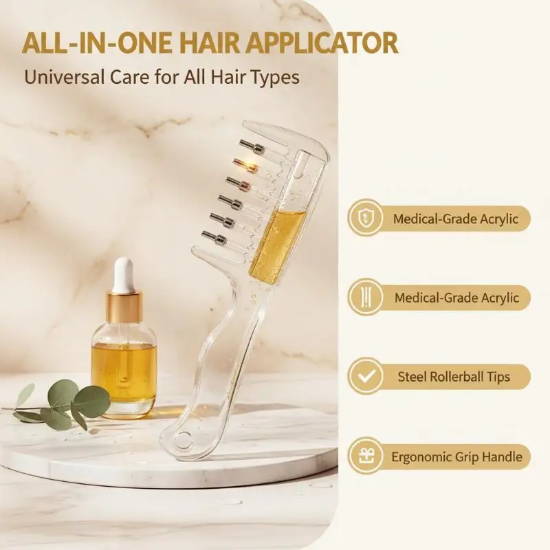 Scalp Massage Comb With Serum Reservoir – Scalp Care & Hair Growth Stimulating Comb