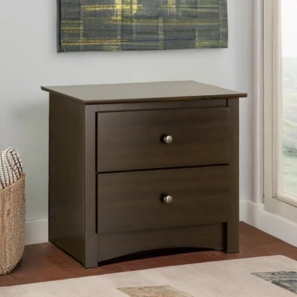 

Sonoma Traditional Nightstand Side Table with 2 Drawers, Functional 2-Drawer Bedside Table 16" D x 23.25" W x - NEW