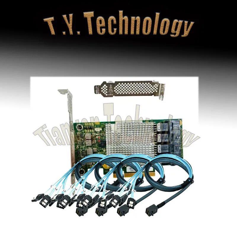 Original 9305-16i LSI SAS3216 12Gbps HBA IT Mode ZFS TrueNAS Unraid+4 * SFF-8643 SATA