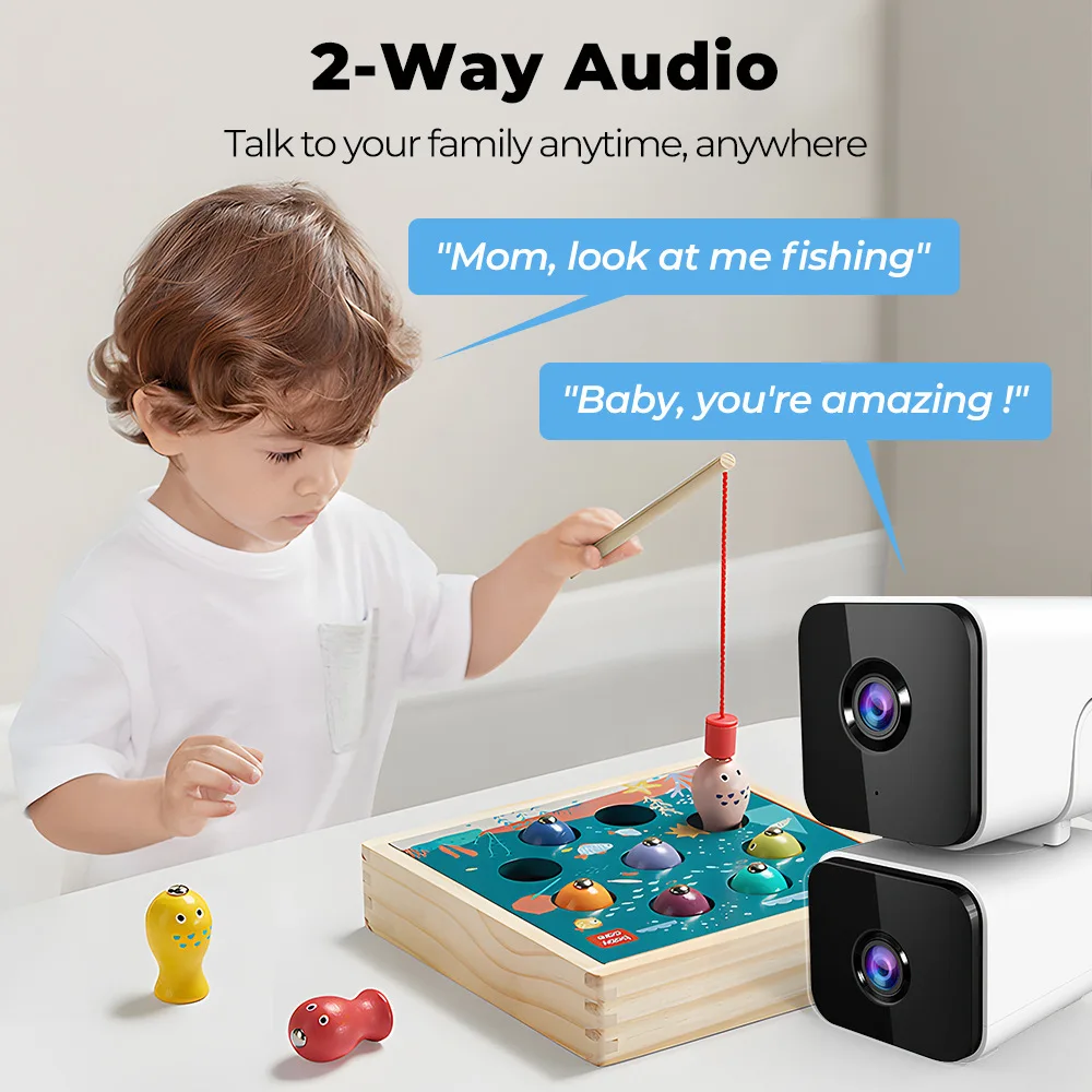 Smart WiFi Security Camera Dual-lens HD Video Indoor Wireless Monitoring Support Mobile Phone Remote Alarm Security Protection