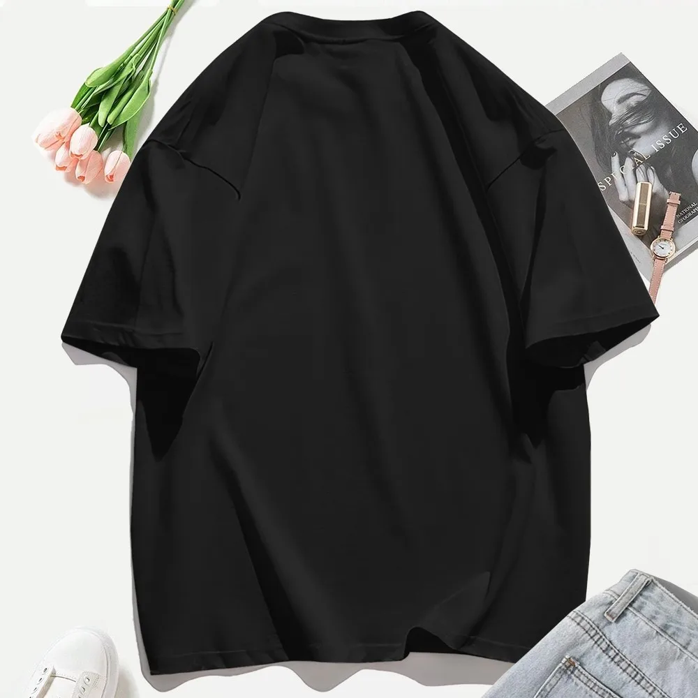 Live In Usa But Make In Germany Prints T-Shirts Womens Summer Cotton Tops Loose O-Neck Soft Short Sleeve Casual Woman Clothes