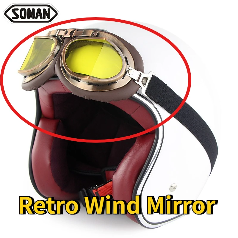 

Vintage Protective Goggles Motorcycle Helmet Riding Glasses Windproof Sandproof Outdoor Cycling Protective Eyewear