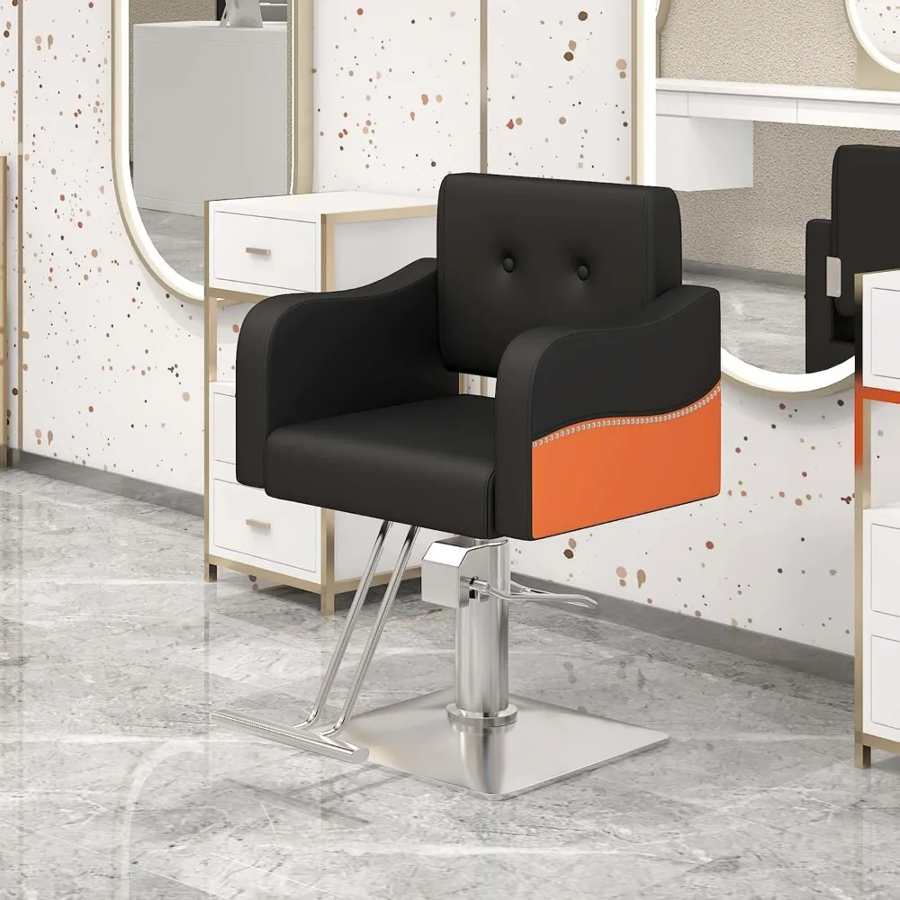 

Barber Chair, Hair Salon Chair for Stylist,360 Degrees Swivel Barber Chair, Height Adjustable Heavy Duty Hydraulic Pump Chair